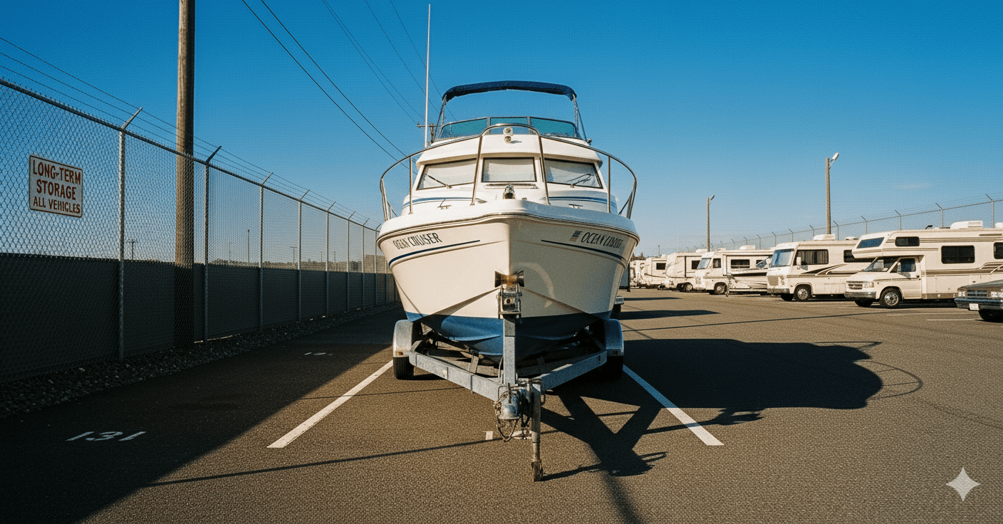 Boat Storage service at Hometown Storage in Loomis, CA - Safe harbor for your boat—year-round.